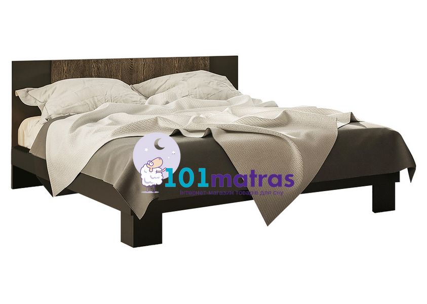 Ліжко Світ Меблів Лілея Нова 160х200 антрацит + дуб колоніальний