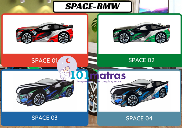 Кровать-машинка Viorina Deko Space BMW 01 без ПМ