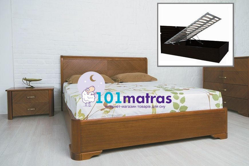 Кровать Олимп-2001 Милена с интарсией с механизмом 180х190