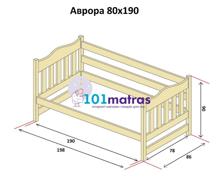 Кровать Luna Аврора 80х160