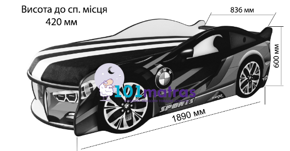 Кровать-машинка Viorina Deko Space Sport 09 без ПМ
