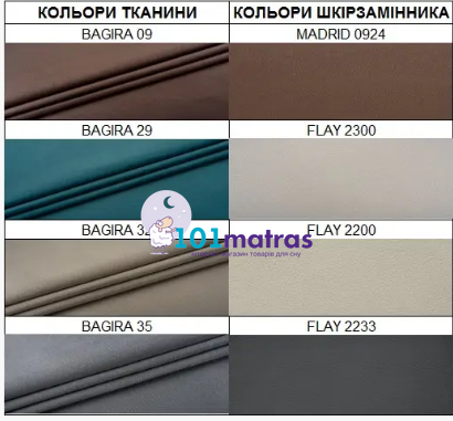 Кровать Світ Меблів Каролина 2 без подъем мех Flay 2233