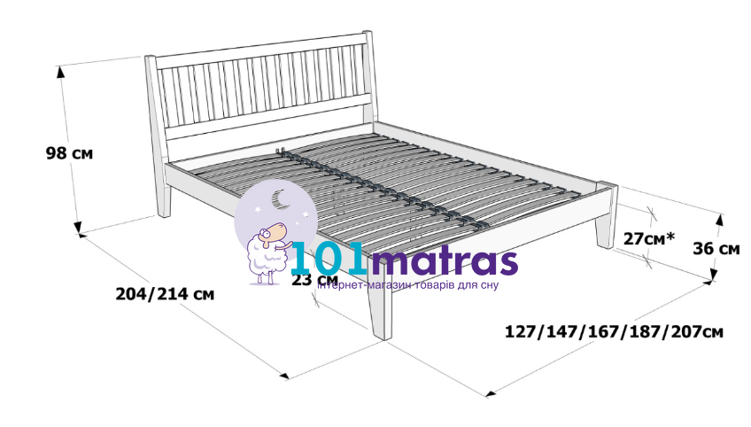 Кровать Дримка Камила 120х190