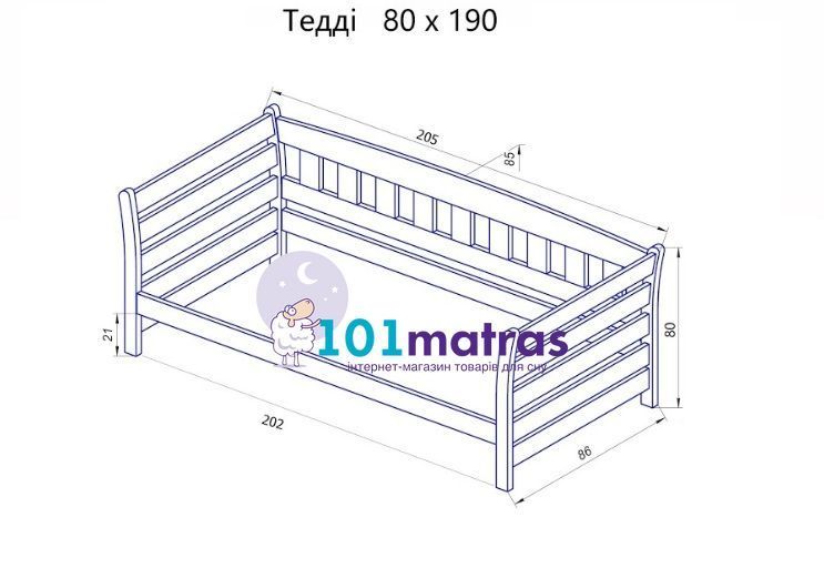 Кровать Luna Тедди 80х160